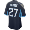 Ndoa T.Titans #27 Eddie George Navy Game Retired Player Jersey