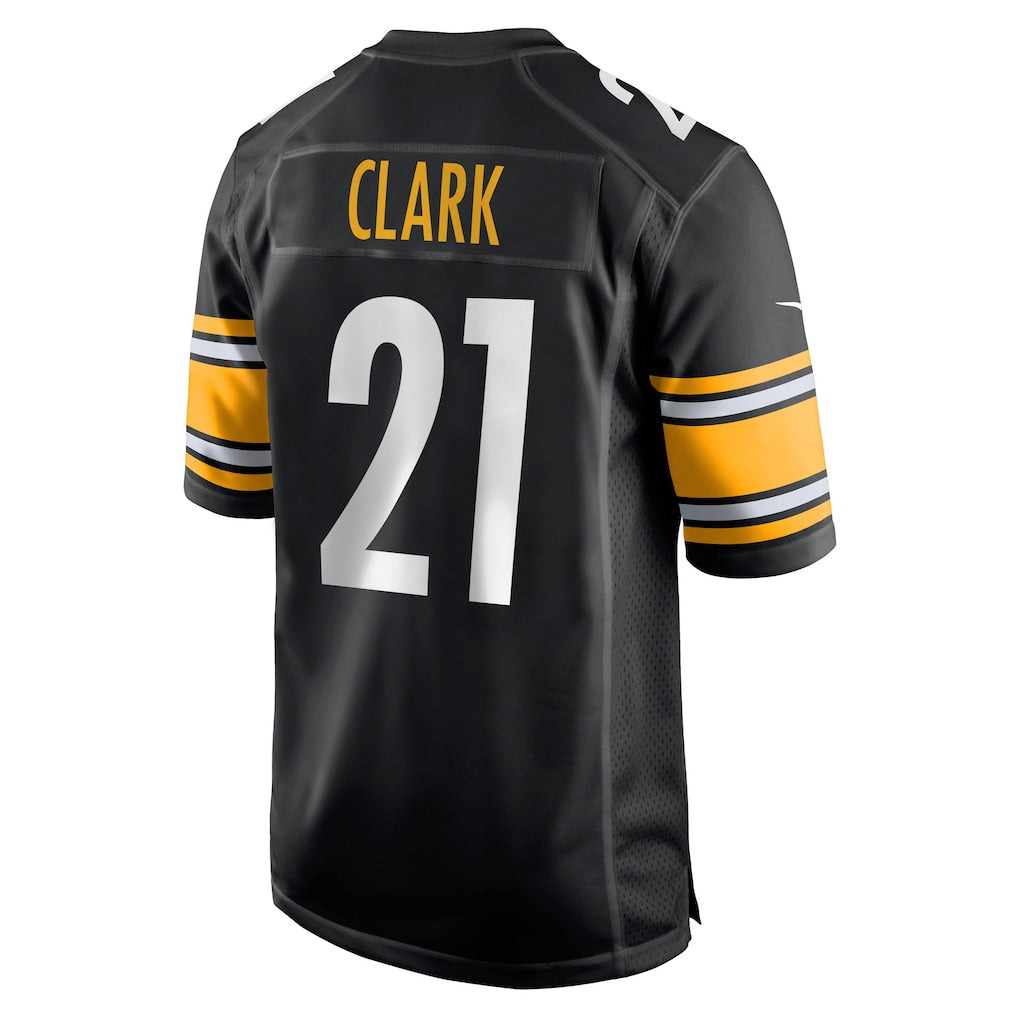 Ndoa P.Steelers #21 Chuck Clark Black Team Game Jersey