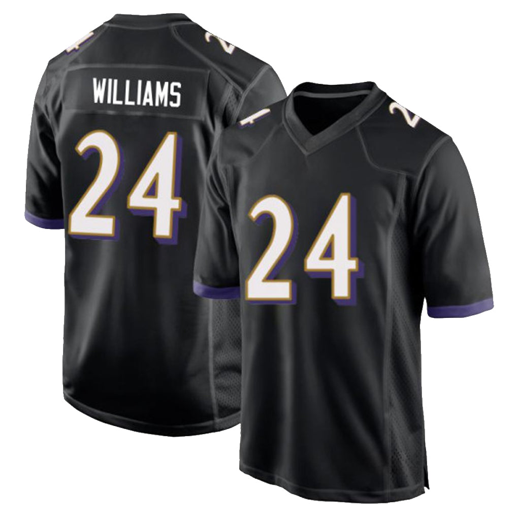 B.Ravens #24 Malaki Starks Player Black Home Game Ndoa Stitched Jerseys