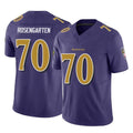 B.Ravens #70 Roger Rosengarten Player Purple Vapor F.U.S.E. Limited Ndoa Stitched Jerseys