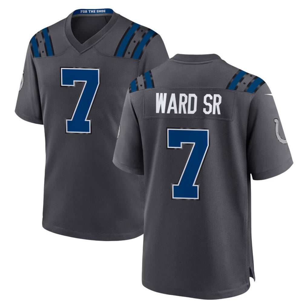 IN.Colts #7 Charvarius Ward Sr.Player Anthracite 2026 Rivalries Collection Home Game Ndoa Stitched Jerseys
