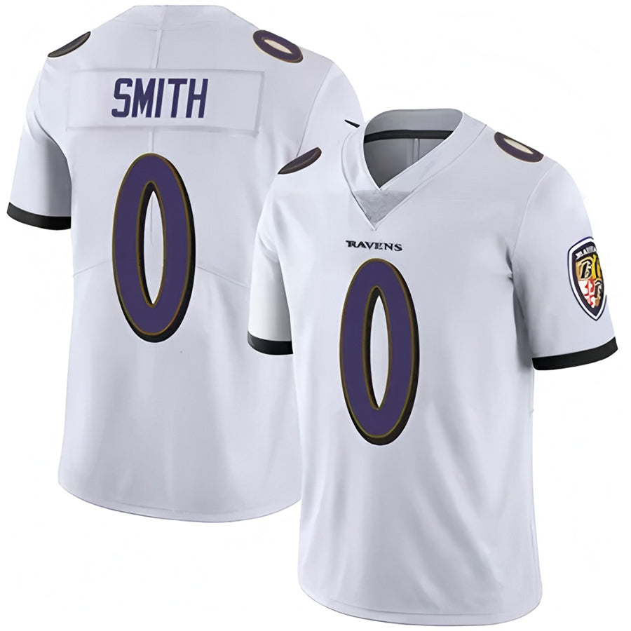 B.Ravens #0 Roquan Smith Player White Vapor F.U.S.E. Limited Ndoa Stitched Jerseys