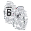 J.Jaguars #6 Antonio Johnson Player Arctic Camo Salute to Service Hoodies Limited Game Ndoa Stitched Jerseys