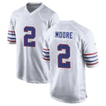 B.Bills #2 DJ Moore Player White Alternate Game Ndoa Stitched Jerseys