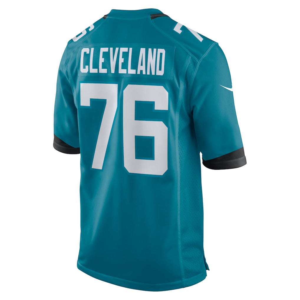 Ndoa J.Jaguars #76 Ezra Cleveland Teal Game Jersey