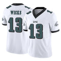 P.Eagles #13 Dontayvion Wicks Player White Limited Vapor F.U.S.E. Home Game Ndoa Stitched Jerseys