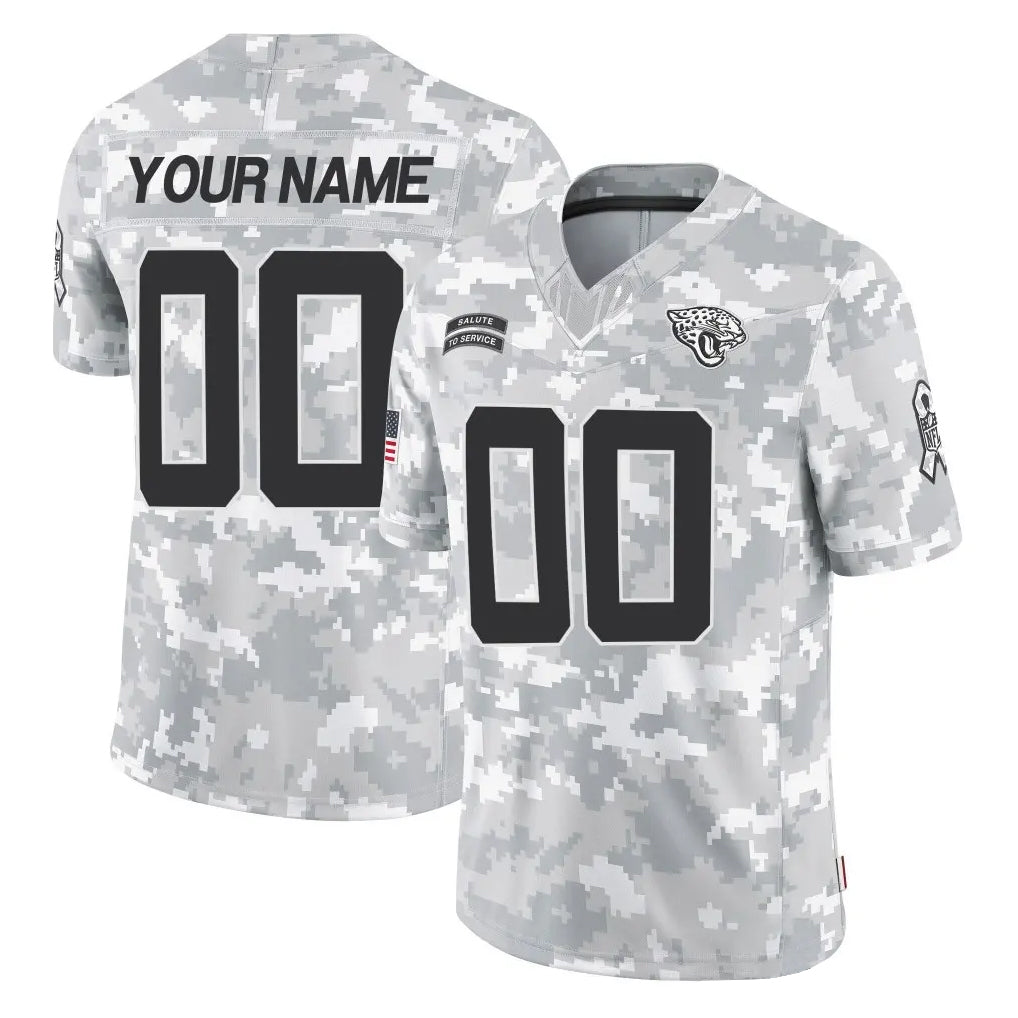 Custom J.Jaguars Arctic Camo Salute To Service Limited Game Any Name & Numbers Ndoa Stitched Jerseys