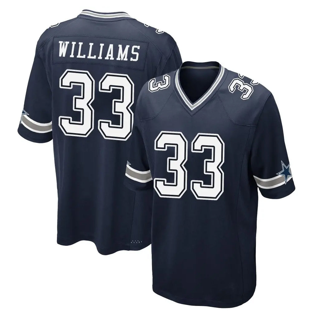 D.Cowboys #33 Javonte Williams Player Navy Home Game Ndoa Stitched Jerseys