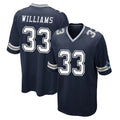 D.Cowboys #33 Javonte Williams Player Navy Home Game Ndoa Stitched Jerseys