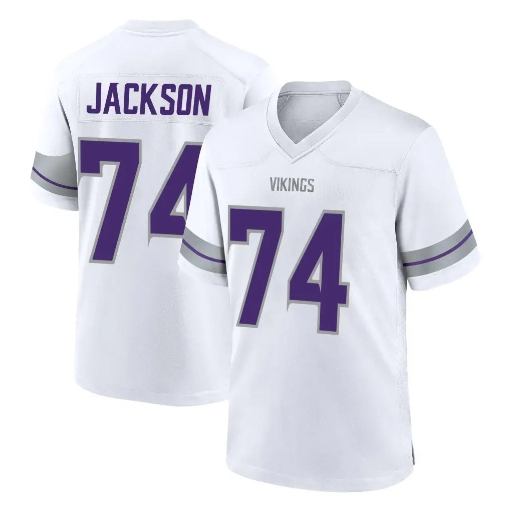 MN.Vikings #74 Donovan Jackson Player White Alternate Home Game Ndoa Stitched Jerseys
