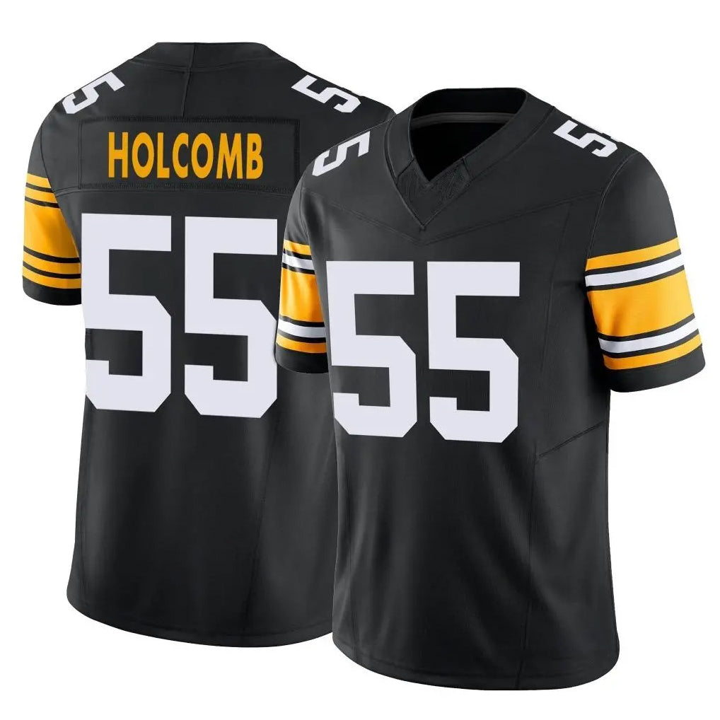 P.Steelers #55 Cole Holcomb Player Black Limited Alternate Vapor F.U.S.E. Home Game Ndoa Stitched Jerseys