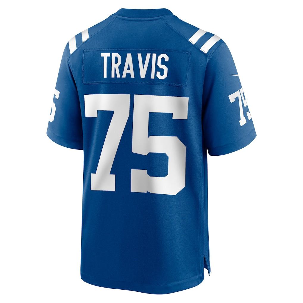 Ndoa IN.Colts #75 Jalen Travis Royal Team Game Jersey