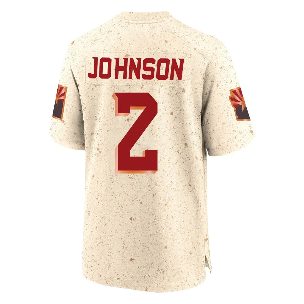 A.Cardinals #2 Will Johnson Player Cream Rivalries Collection Game Ndoa Stitched Jerseys