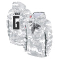 A.Falcons #6 Nick Folk Player Camo Arctic Salute to Service Hoodies Limited Ndoa Stitched Jerseys