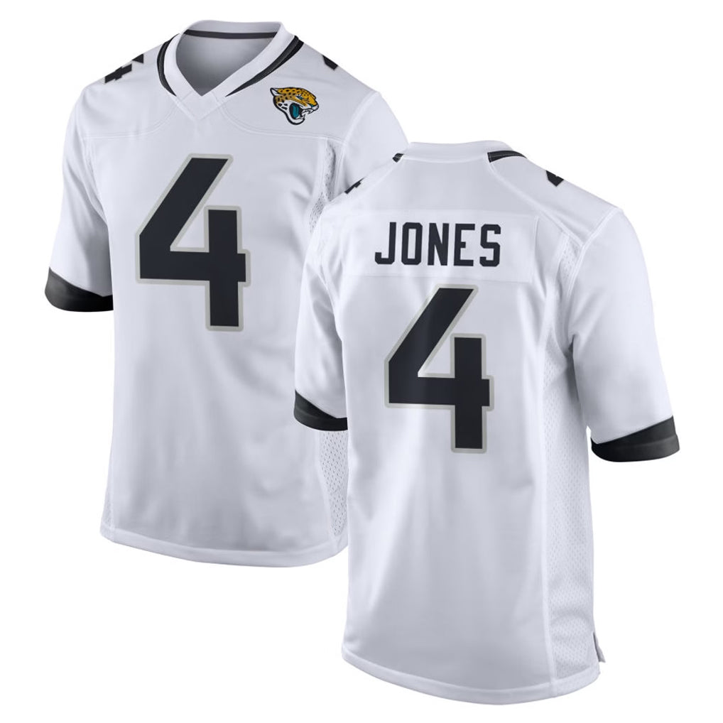 J.Jaguars #4 Jarrian Jones Player White Home Game Ndoa Stitched Jerseys