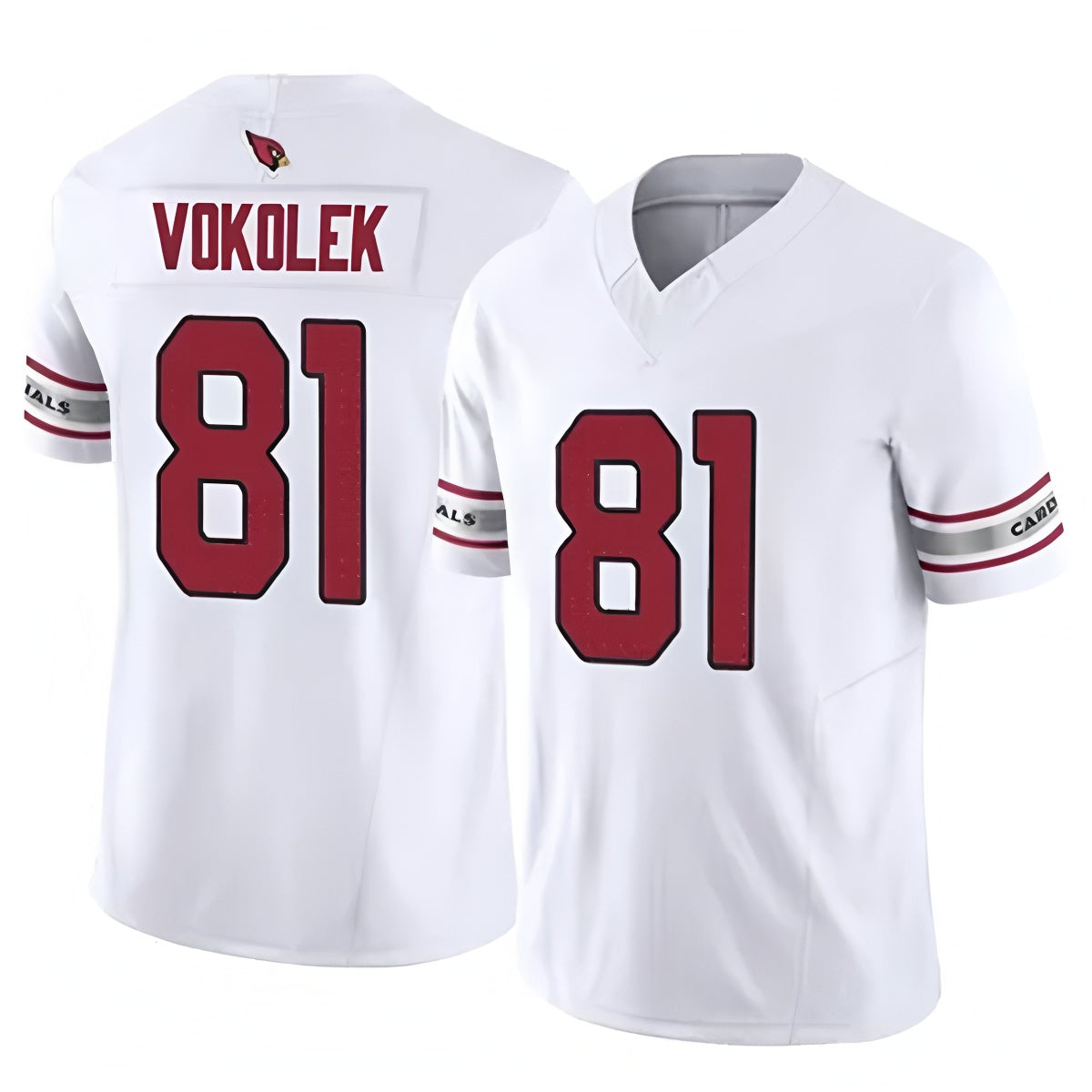A.Cardinals #81 Travis Vokolek Player White Home Game Ndoa Stitched Jerseys