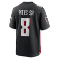 A.Falcons #8 Kyle Pitts Sr. Player Black Home Game Ndoa Stitched Jerseys