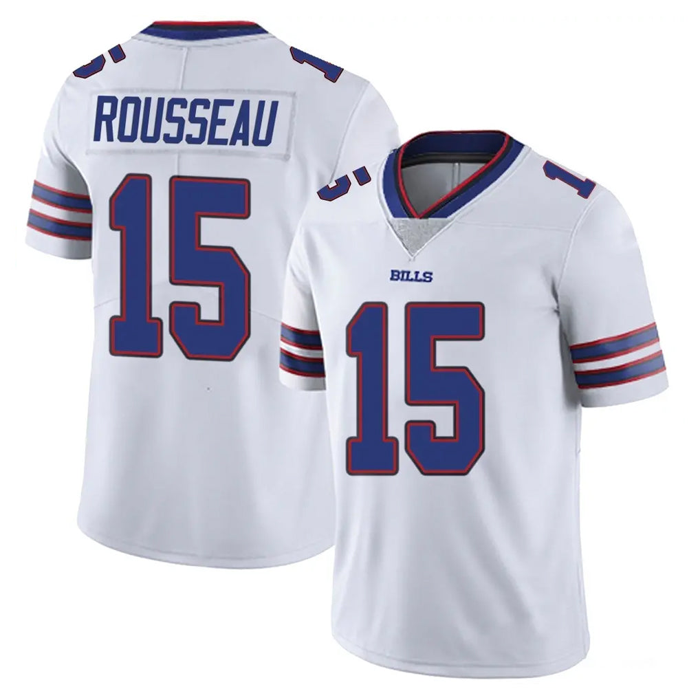 B.Bills #15 Greg Rousseau Player White Vapor Untouchable Limited Ndoa Stitched Jerseys