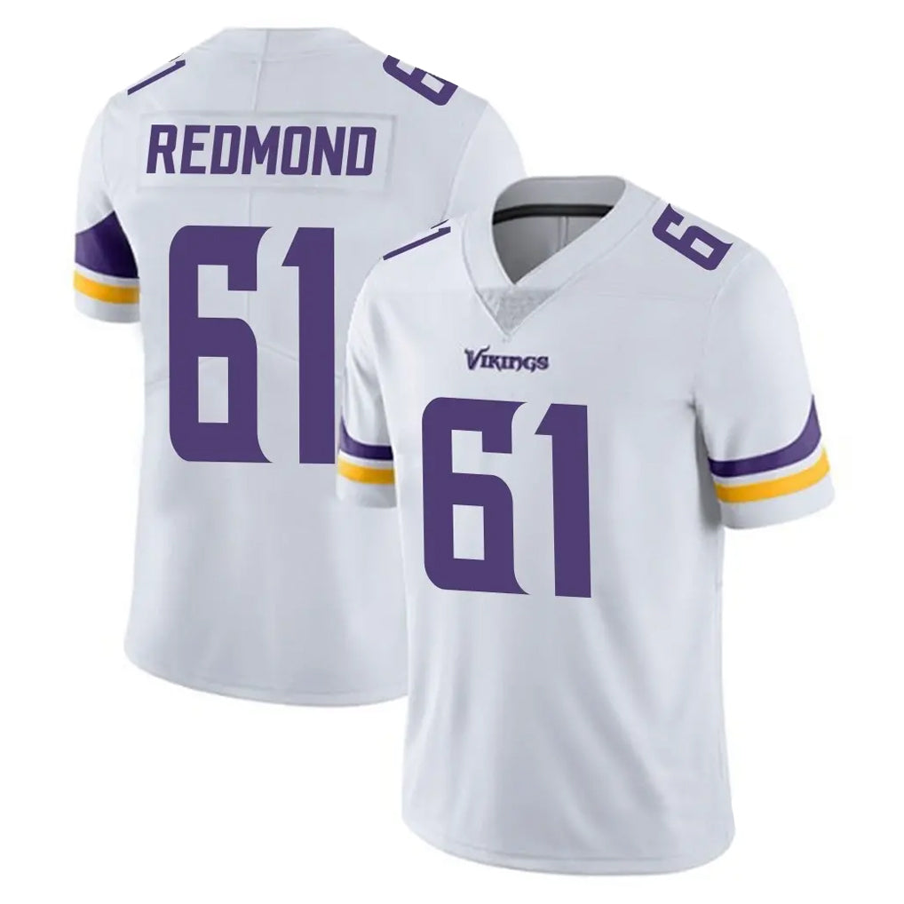 MN.Vikings #61 Jalen Redmond Player White Limited Vapor Untouchable Home Game Ndoa Stitched Jerseys