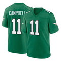 P.Eagles #11 Jihaad Campbell Player Green Kelly Alternate Home Game Ndoa Stitched Jerseys