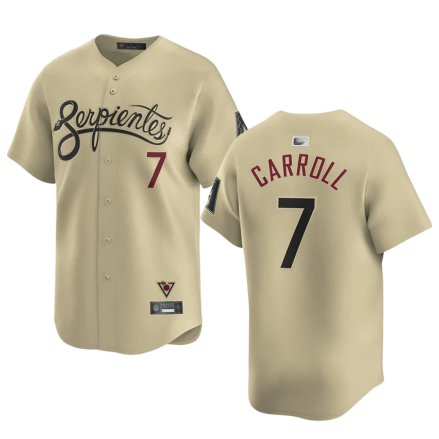 Ndoa A.Diamondbacks #7 Corbin Carroll Player Gold Home Limited Personalized Stitched Jerseys