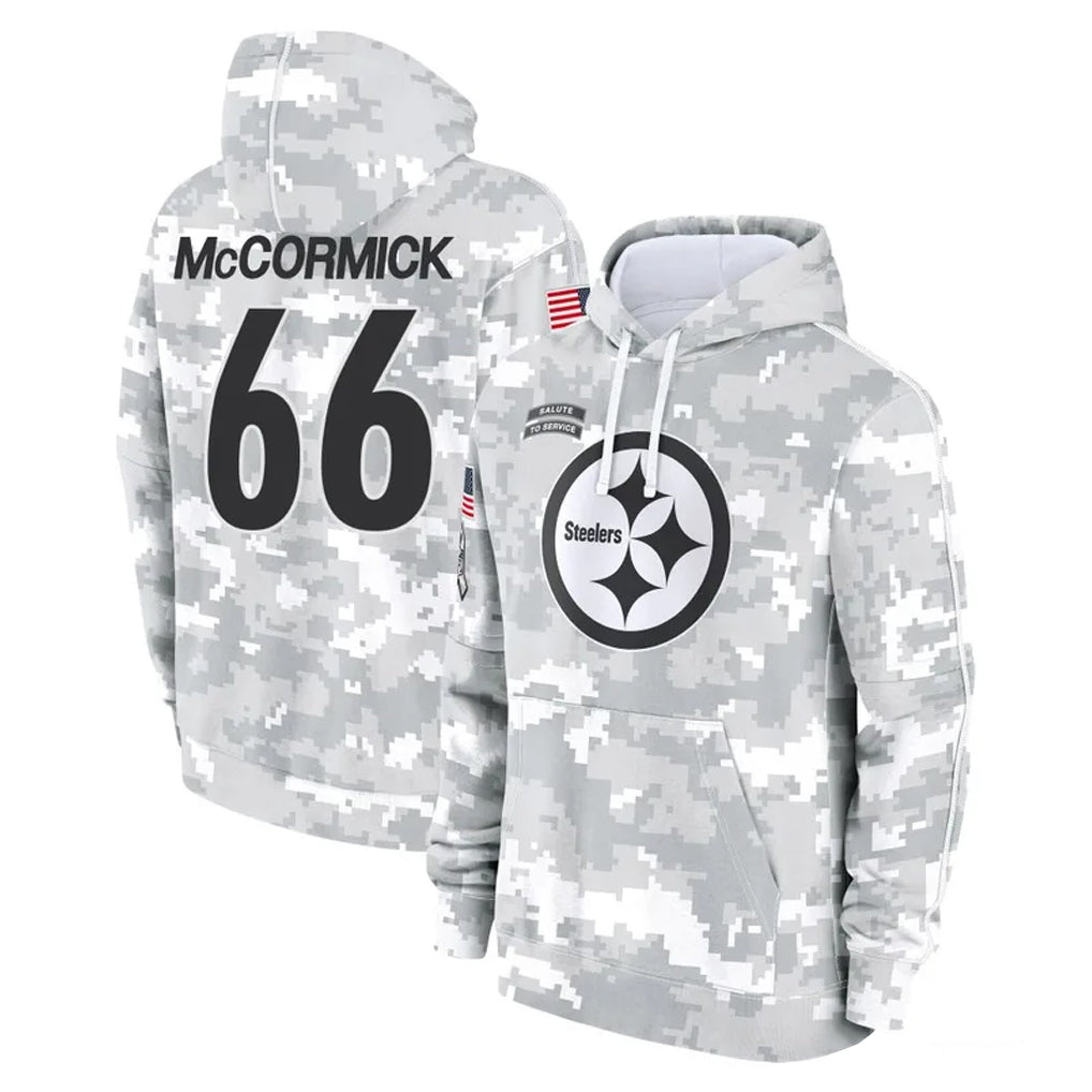 P.Steelers #66 Mason McCormick Player Arctic Camo Limited Salute to Service Pullover Hoodies Game Ndoa Stitched Jerseys