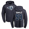 LA.Rams #99 Aaron Donald Player Navy Pullover Hoodie Limited Game Ndoa Stitched Jerseys