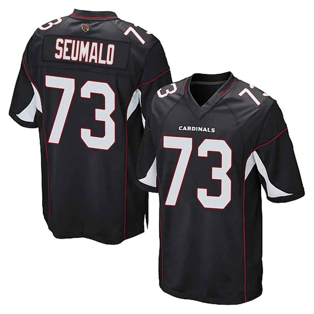 A.Cardinals #73 Isaac Seumalo Player Black Home Game Ndoa Stitched Jerseys