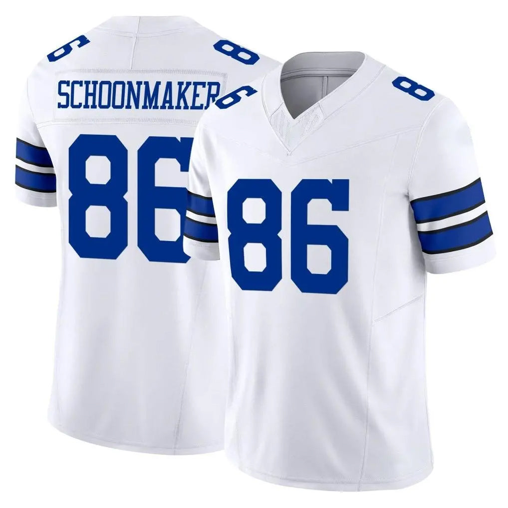 D.Cowboys #86 Luke Schoonmaker Player White Limited Vapor F.U.S.E. Home Game Ndoa Stitched Jerseys