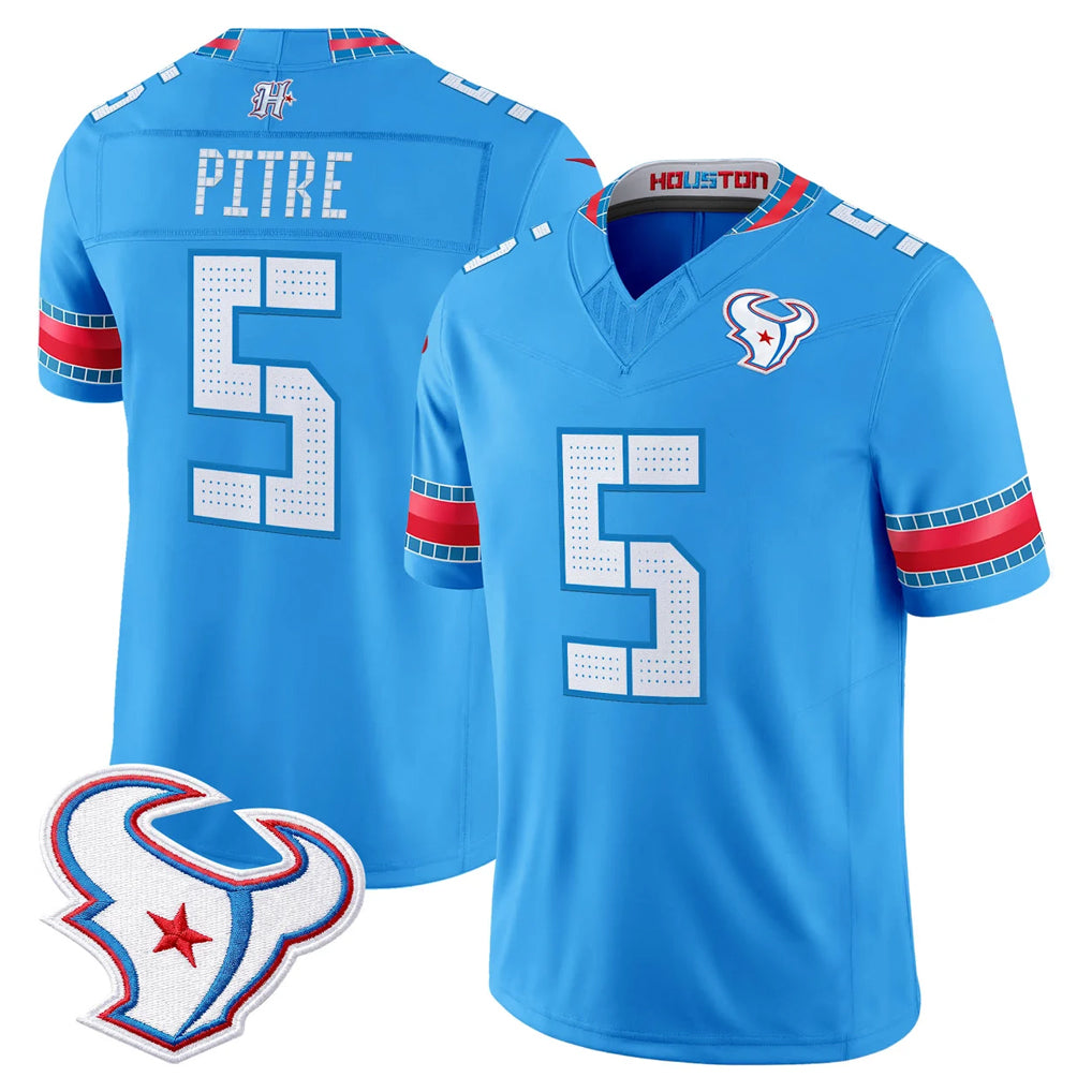 H.Texans #5 Jalen Pitre Player Blue 2026 Rivalries Vapor Limited Home Game Ndoa Stitched jerseys