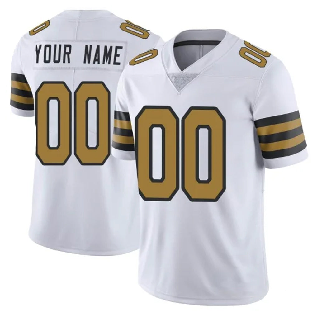 Custom NO.Saints White Limited Color Rush Home Game Any Name & Numbers Ndoa Stitched Jerseys