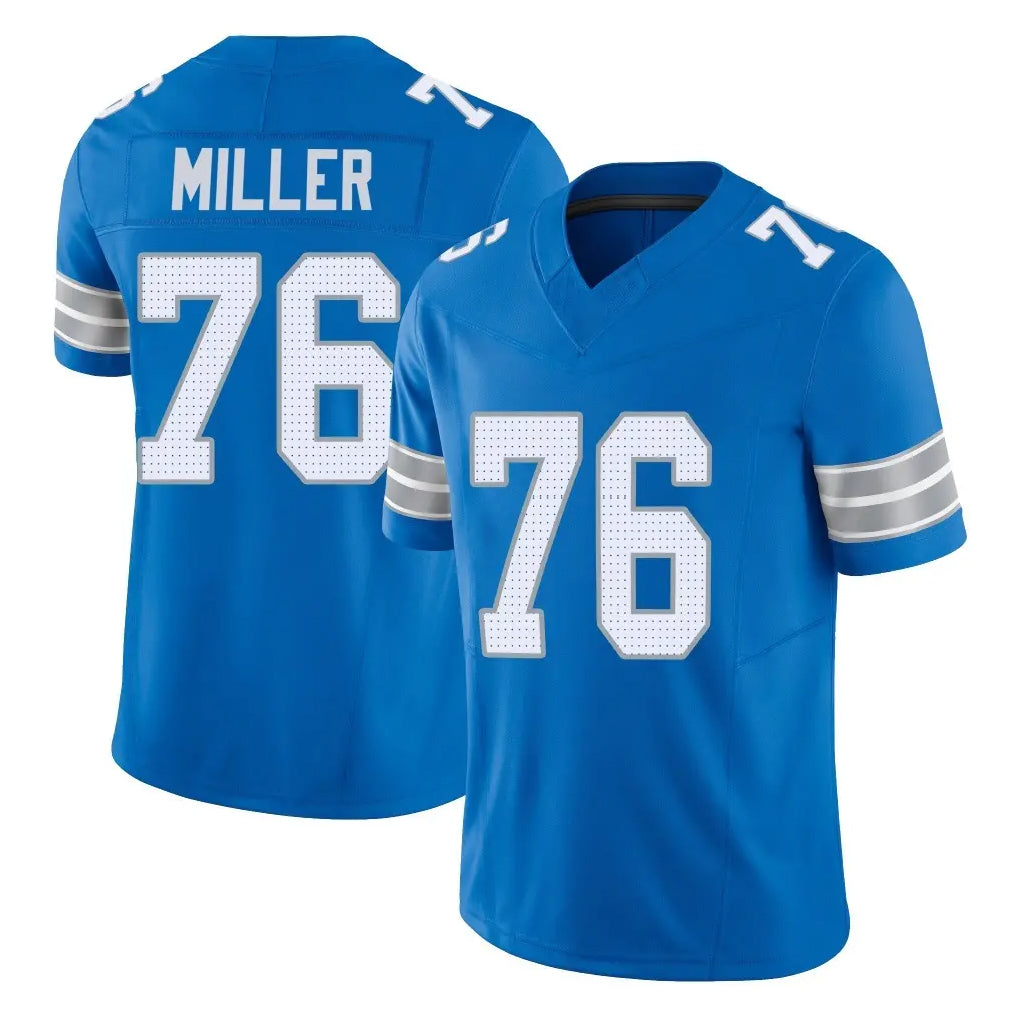 D.Lions #76 Blake Miller Player Blue Limited Vapor F.U.S.E. Alternate Home Game Ndoa Stitched Jerseys