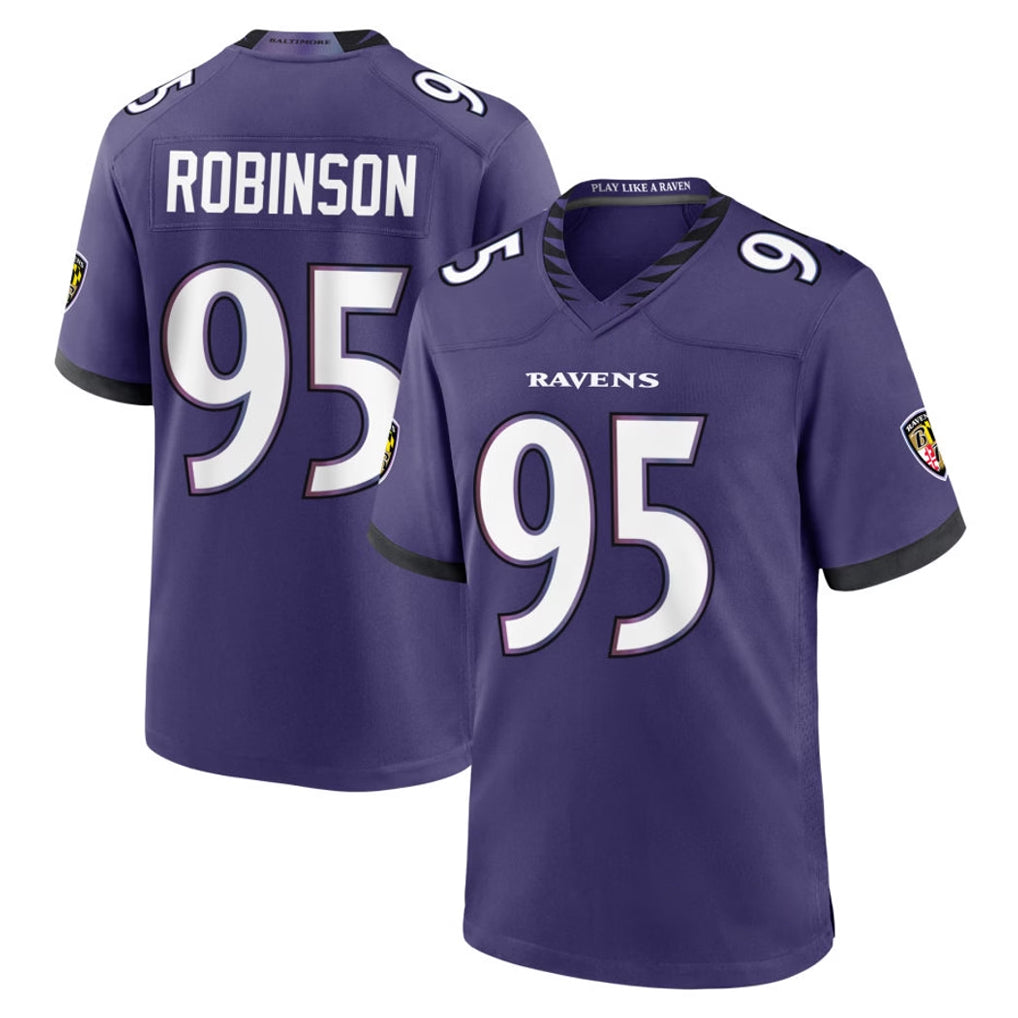 B.Ravens #95 Tavius Robinson Player Purple Limited Home Game Ndoa Stitched Jerseys