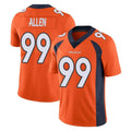 D.Broncos #99 Zach Allen Player Orange Color Vapor Untouchable Limited Game Ndoa Stitched Jerseys