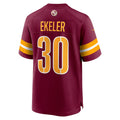 Ndoa W.Commanders #30 Austin Ekeler Burgundy Game Player Jersey