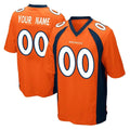 Custom D.Broncos Orange Color Home Game Any Name & Numbers Ndoa Stitched Jerseys
