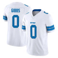 D.Lions #0 Jahmyr Gibbs Player White Limited Vapor F.U.S.E. Alternate Home Game Ndoa Stitched Jerseys
