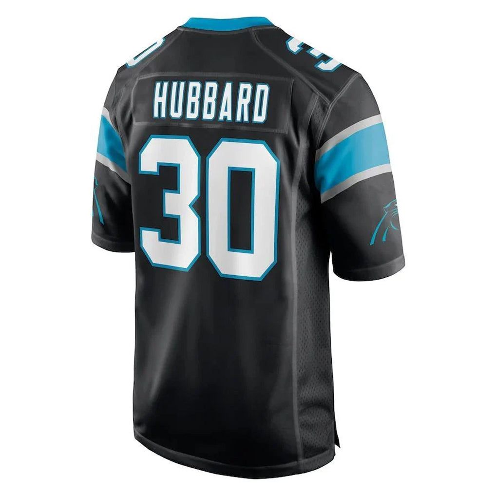 C.Panthers #30 Chuba Hubbard Player Black Game Ndoa Stitched Jerseys