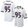 B.Ravens #95 Tavius Robinson Player White Home Game Ndoa Stitched Jerseys