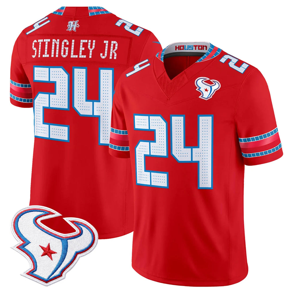 H.Texans #24 Derek Stingley Jr. Player Red 2026 Rivalries Vapor Limited Home Game Ndoa Stitched jerseys