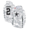 D.Cowboys #2 Cobie Durant Player Arctic Camo Salute to Service Hoodies Limited Game Ndoa Stitched Jerseys