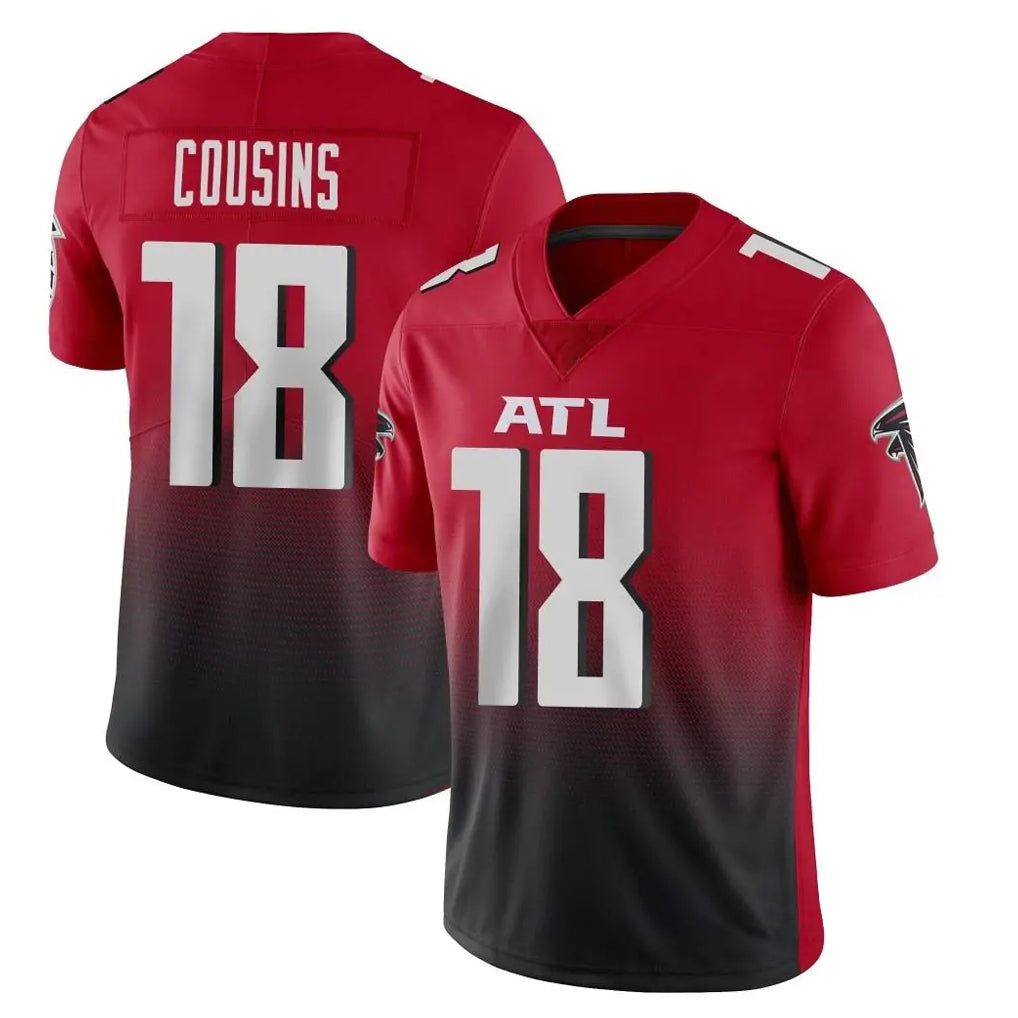 A.Falcons #18 Kirk Cousins Player Red Vapor Untouchable Limited Home Game Ndoa Stitched Jerseys