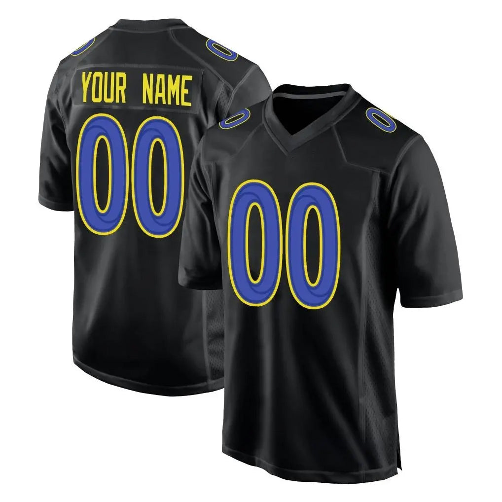 Custom LA.Rams Black Fashion Limited Home Game Any Name & Numbers Ndoa Stitched Jerseys