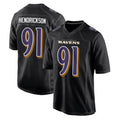 B.Ravens #91 Trey Hendrickson Player Black Carbon Fashion Home Ndoa Stitched Jerseys