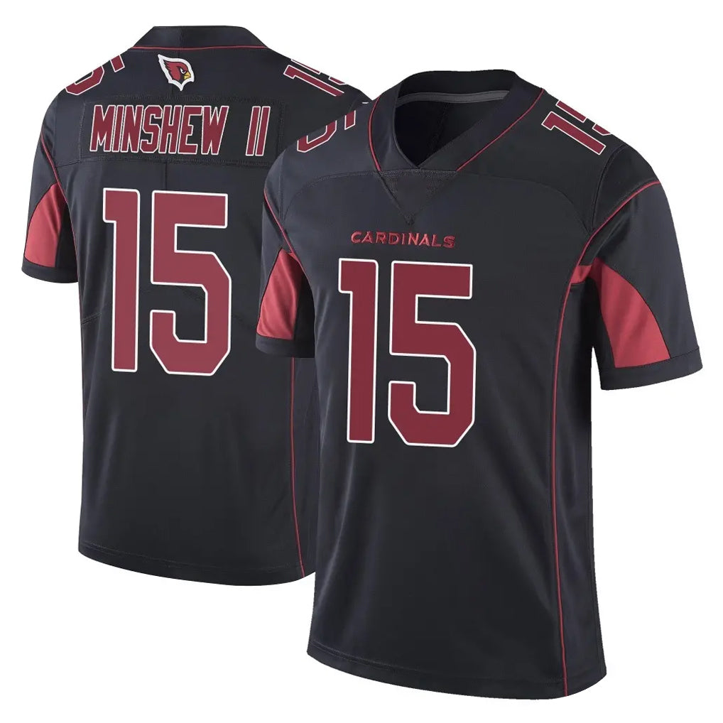 A.Cardinals #15 Gardner Minshew II Player Black Limited Color Rush Vapor Untouchable Home Game Ndoa Stitched Jerseys