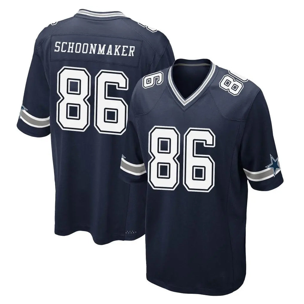 D.Cowboys #86 Luke Schoonmaker Player Navy Home Game Ndoa Stitched Jerseys