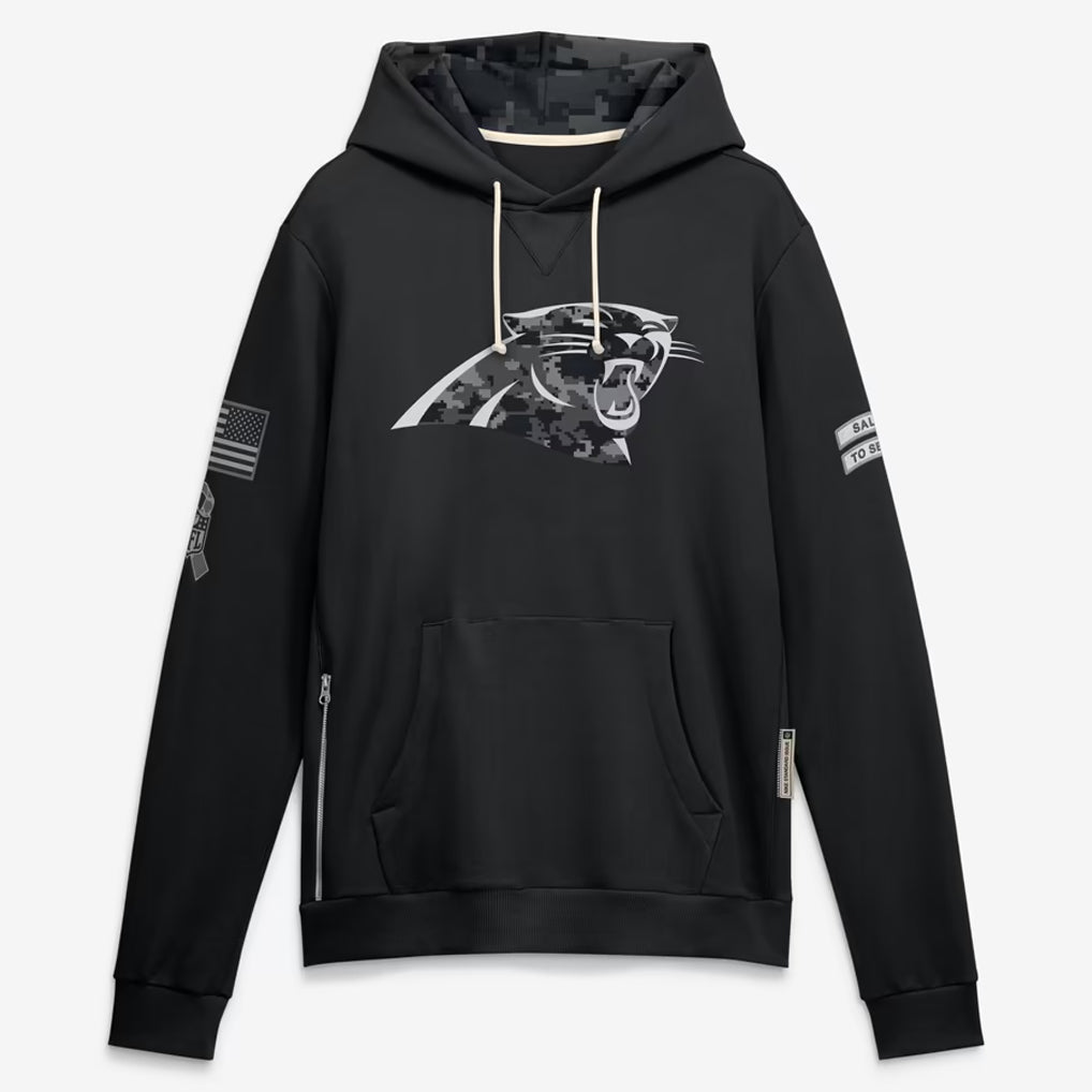 C.Panthers 2026 Black Logo Pullover Hoodies Limited Game Ndoa Stitched Jerseys