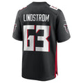 A.Falcons #63 Chris Lindstrom Player Black Home Game Ndoa Stitched Jerseys