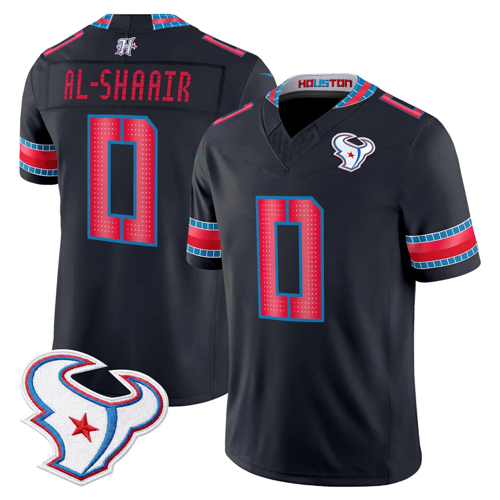 H.Texans #0 Azeez Al-Shaair Player Navy 2026 Rivalries Vapor Limited Home Game Ndoa Stitched jerseys