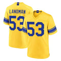 LA.Rams #53 Nate Landman Player Gold Classic Sol Home Game Ndoa Stitched Jerseys